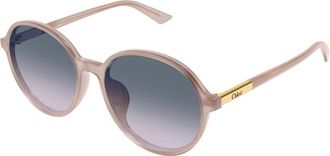 Chlo&eacute; Panthos Zonnebril - Dames - Zonnebrillen - Roze - 57 MM - Nylon - Accessoires