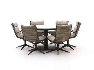Apple Bee Camp Bay/Melville &oslash; 160cm dining tuinset 7-delig draaibaar