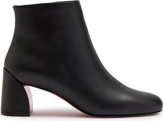 Christian Louboutin Jane Booty 55 Leather Ankle Boots - Black - 37 (IT37 / UK4)