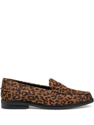 Geox leopard-pattern loafers - women - Fabric/Fabric/Rubber - 41 - Brown