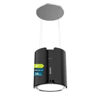 Cecotec Cecotec Campana Extractora De Isla Redonda 38cm Bolero Flux Cre 385500 Black A+. Acabado En Acero Negro, Succi&oacute;n 591,2 M&sup3;/h