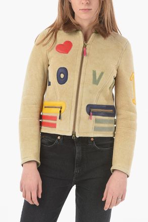 HISTORY REPEATS Embroidered Shearling Jacket History Repeats