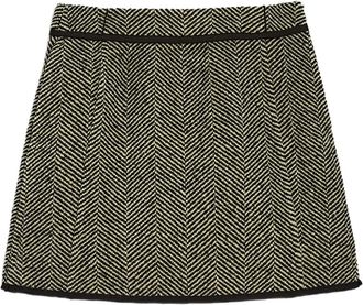 Jil Sander Minigonna con motivo a spina di pesce - Verde