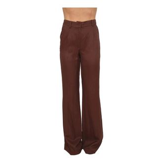 Nenette Dames, Broeken, Bruin, Maat: XS Viscose