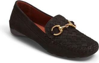 Robert Zur Perlata Driving Shoe in Black Cashmere Suede at Nordstrom, Size 10.5