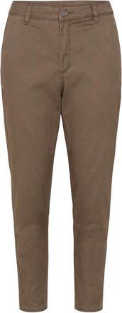 Kaffe Pantalones de corte slim - Trousers - Mujer - Marr&oacute;n - 3XL