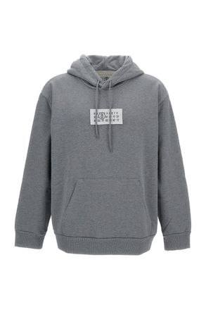 Maison Margiela Boxy Fit Cotton Hoodie With Drawstring Hood And Kangaroo Pockets