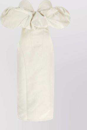 Elisabetta Franchi off-the-shoulder satin midi dress