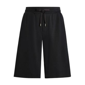 Dolce & Gabbana Fleece Bermuda Shorts - Heren - Korte sportbroeken - Blauw - XL - Katoen - Fitness