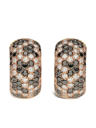 Leo Pizzo 18K rose gold Leopard diamond earrings - Pink