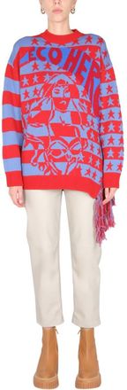 Stella McCartney Multicolor Graphic Crew Neck Sweater