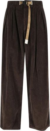 White Sand Corduroy belted trousers - Brown