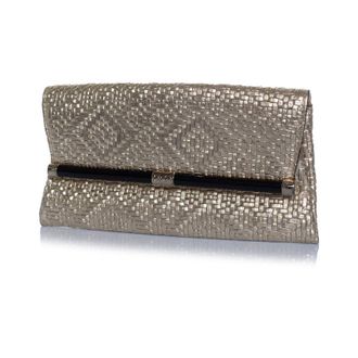 Diane Von F&uuml;rstenberg Diane Von Furstenberg, gold woven clutch