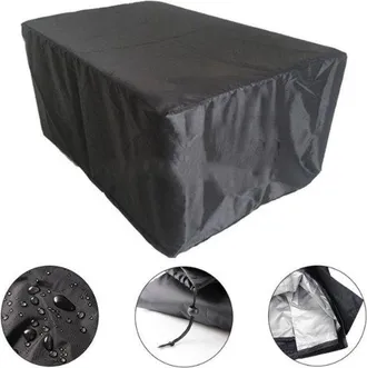 OEM Funda Para Muebles De Jard&iacute;n, 21313274cm, Impermeable, Con Cord&oacute;n Ajustable, Funda Protectora Resistente A La Intemperie Mesa Jard&iacute;n, Negro