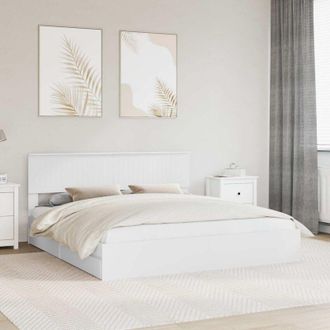 vidaXL vidaXL Letto con Contenitore Bianco 180 x 200 cm Legno multistrato