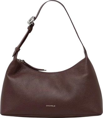 Coccinelle Fern Hobo Bag - Dames - Schoudertassen - Bruin - ONE Size - Leer - Tassen