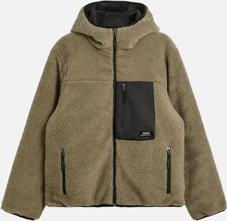 TAION Mens TAION Mountain Boa Fleece Hooded Jacket - Cream - Size: 38/Regular