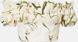 Agua Bendita Pimienta printed linen top