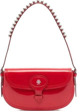 Bally small studded-handle shoulder bag - women - CALFSKIN/Leather - One Size - Red