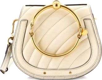 Chlo&eacute; Nile Quilted Leather Small crossbody bag - Beige