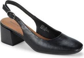 BareTraps Ester Block Heel Slingback Pump in Black/Black at Nordstrom Rack, Size 8.5