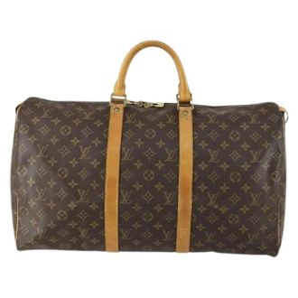 Louis Vuitton Pre-owned Weekend Bags, unisex, Brown, Size: ONE SIZE Pre-owned Canvas Weekend Bag