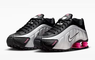Nike Shox R4 AR3565-012 Sneakers Womens Black Metallic Lifestyle Shoes MEW800
