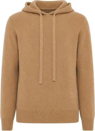 Laneus Hoodies & sweatvesten, Heren, Beige, S, Kasjmier, Cashmere Hoodie