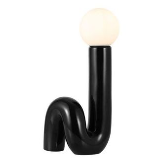 Jonathan Y Designs Katya 18 Scandinavian Minimalist Ceramic Spiral Tube LED Table Lamp in Black at Nordstrom