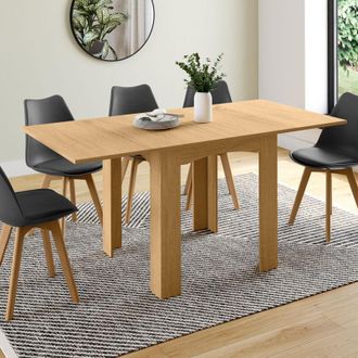 IDMarket Dona Mesa De Comedor Extensible 4-8 Personas Haya 80-160cm