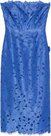 Costarellos Abito midi in raso - Blu