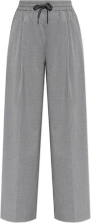 Sams&oslash;e & Sams&oslash;e Broeken Sarila - Dames - Wijde Broeken - Grijs - M - Polyester - Broeken