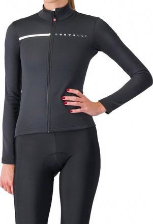 Castelli Sinergia 2 Jersey Jacket In Black/silver