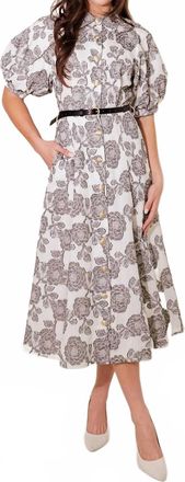 Flying Tomato Heritage Bloom Midi Dress In Natural