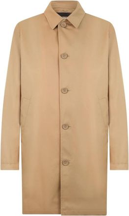 Herno Enkelrij jas van katoen - Heren - Mantel - Beige - 3XL - Katoen - Jassen