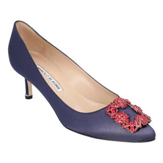 Manolo Blahnik Hohe Schuhe - Hangisi 050 Pump Blue - Gr. 36,5 (EU) - in Blau - f&uuml;r Damen