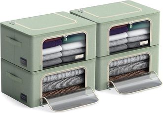 Sorbus Storage Bins With Metal Frame