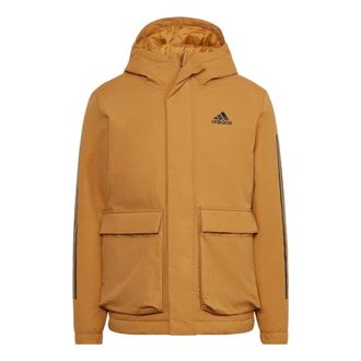 adidas Utilitas 3-Stripes Hooded Jacket Asia Sizing Brown HG8723