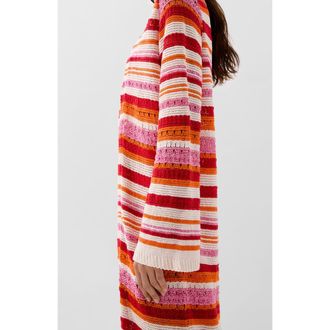 Scalpers Crochet Summer Cardigan in Multi-Red at Nordstrom, Size Small Eu