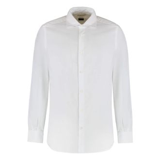 Slowear Formal Shirts, male, White, Size: 2XL Glanshirt Slim-fit Oxford Cotton Shirt