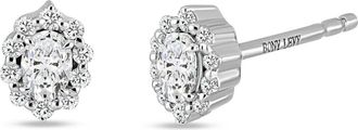 Bony Levy Rita 18K White Gold Diamond Halo Stud Earrings at Nordstrom Rack