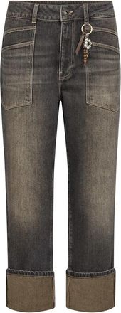 Mos Mosh Cropped Jeans - Dames - Cropped Jeans - Grijs - W31 - Jeans