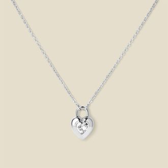 Made by Mary CZ Heart Pendant Necklace