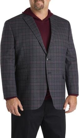 Michael Kors Big & Tall Glen Plaid Sport Coat in Charcoal at Nordstrom, Size 50Xl