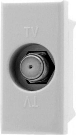 Trade Shop Trade Shop - Presa Tv Connettore Passante Maschio Bianco Compatibile Bticino Axolute