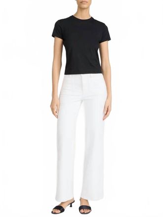 Frame Denim Le Slim Palazzo Modernist Pocket Jean In White