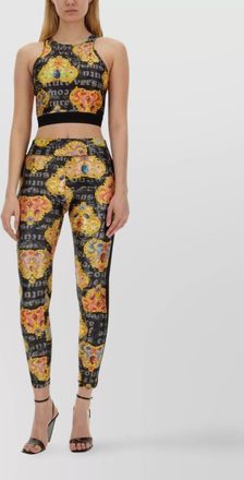 Versace Jeans Couture printed slim fit crop top