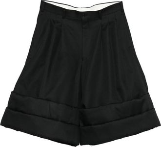 Comme Des Garçons Bermuda con pieghe - Nero