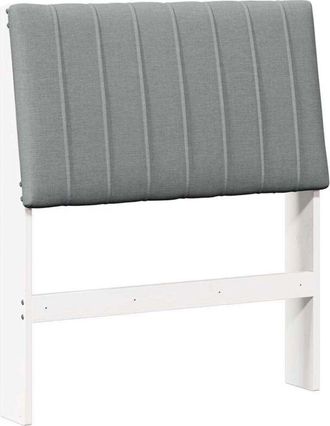 vidaXL Cabecero Tapizado Gris Claro 80 Cm Madera De Pino Macizo Vidaxl