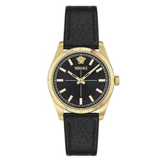 Versace Millenium Lady - Dames - Horloges - Zwart - ONE Size - Leer - Accessoires